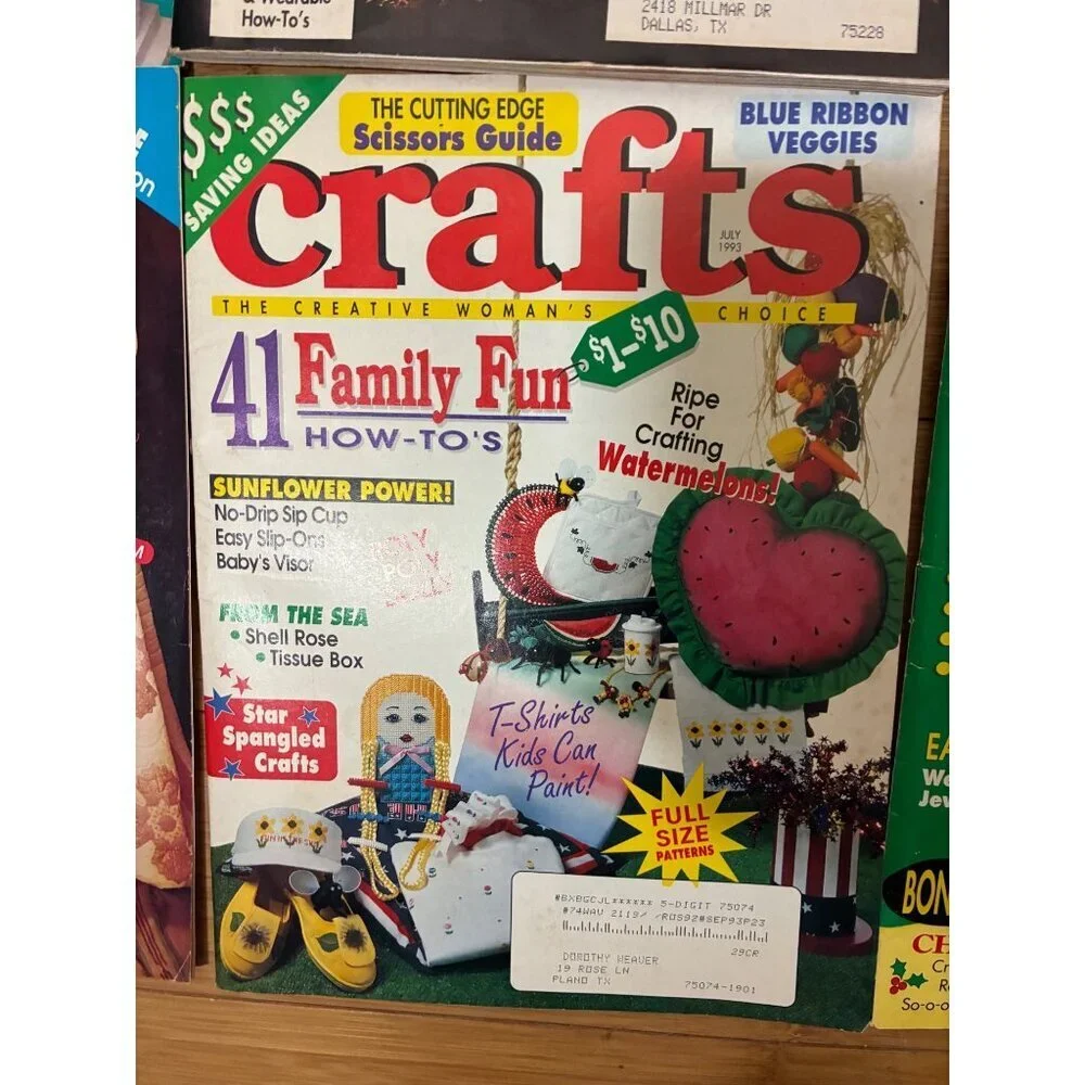 VTG Crafts Magazine Bundle 6 Issues 1991-1993 DIY Y2K 90s